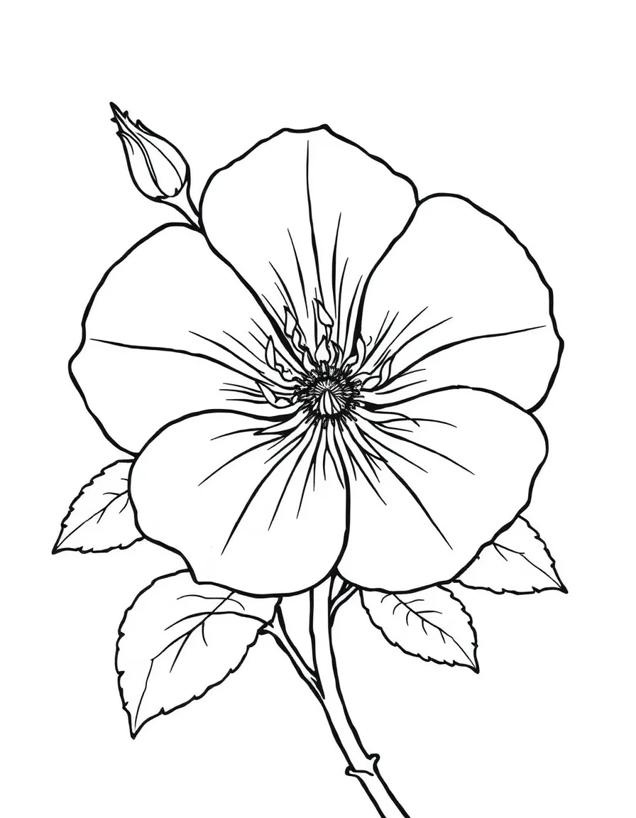 Rose of Sharon with detailed biblical symbolism and petal arrangement