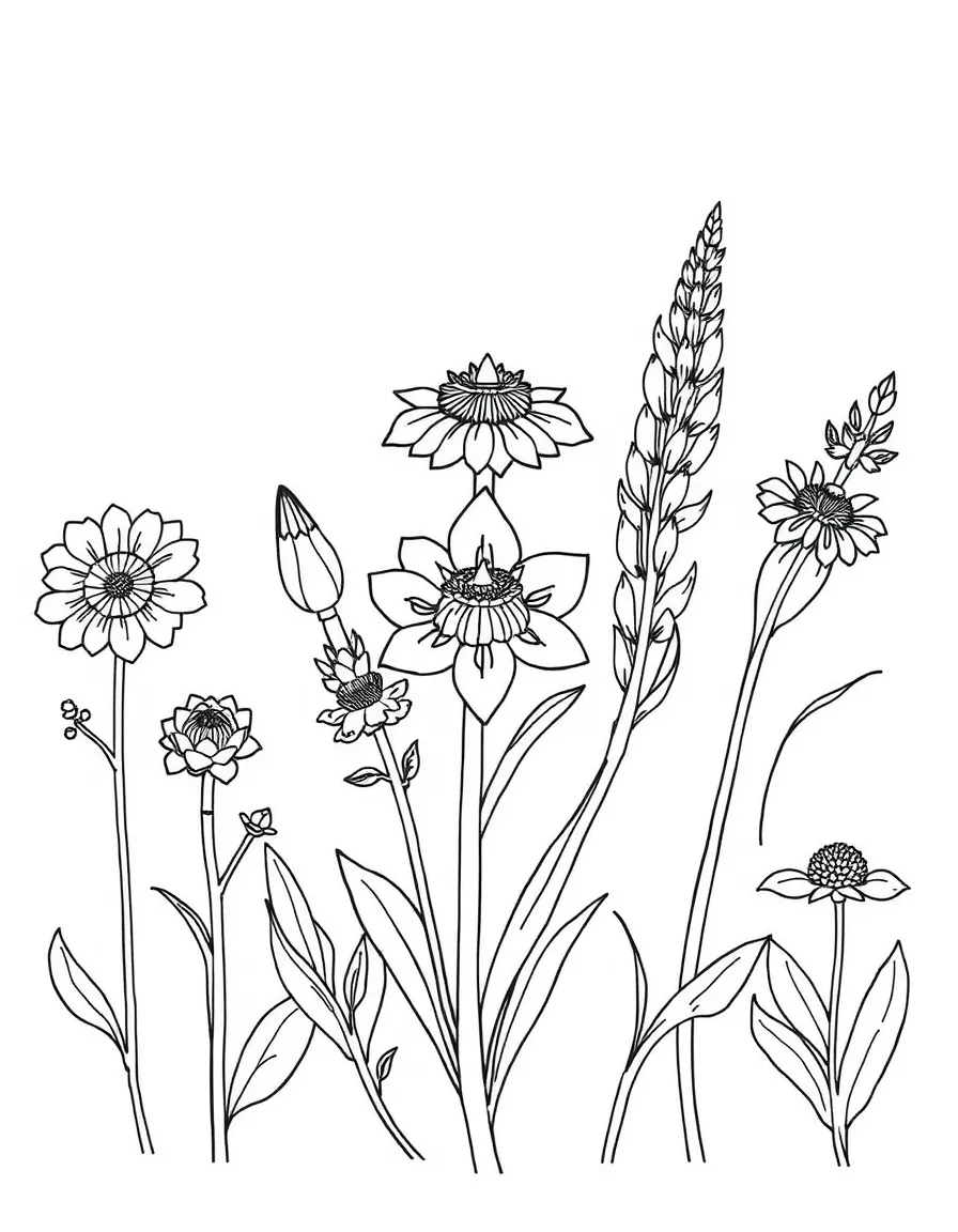 Seven species of Israel with detailed botanical and symbolic elements