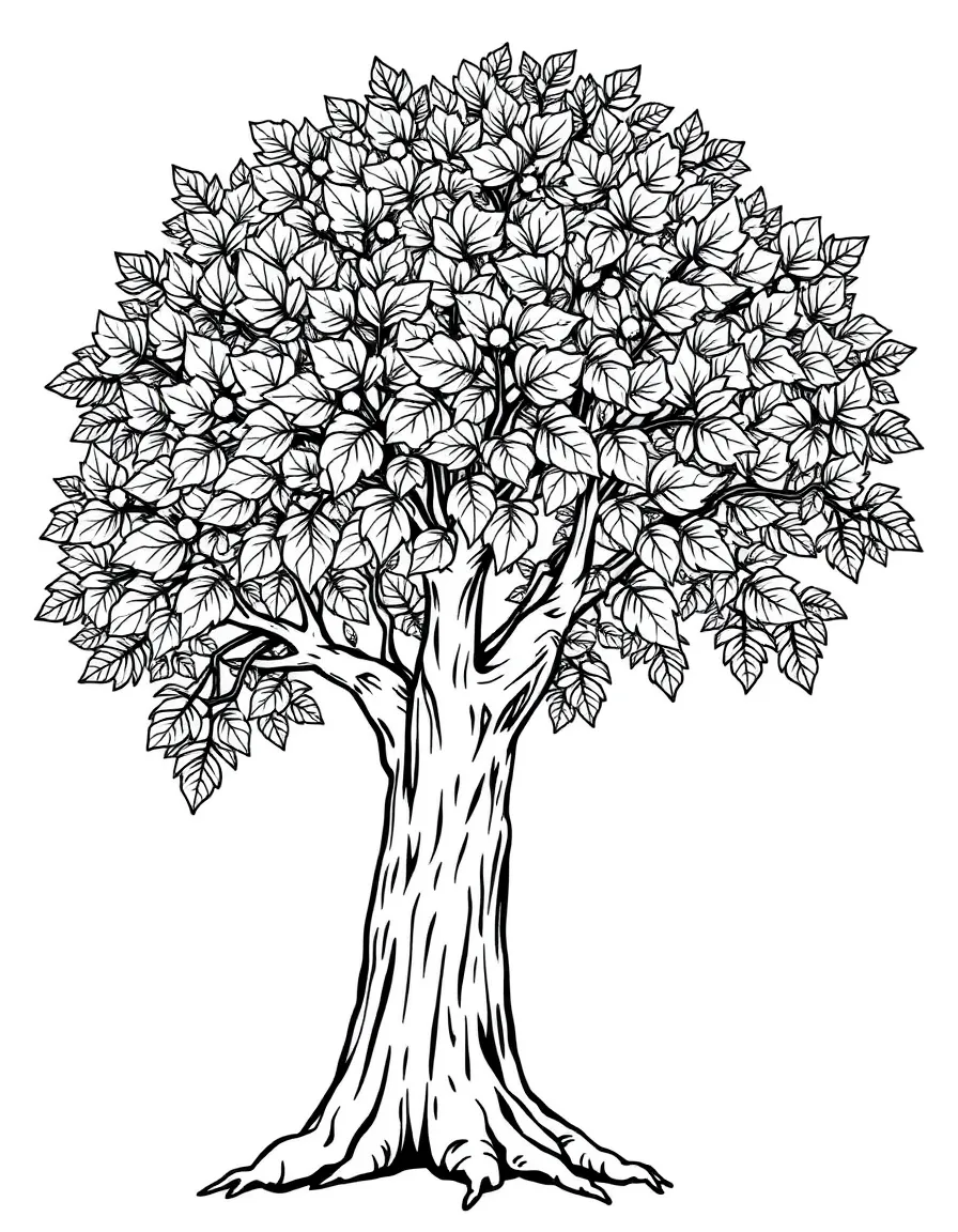 Sycamore tree with detailed biblical connections and leaf patterns
