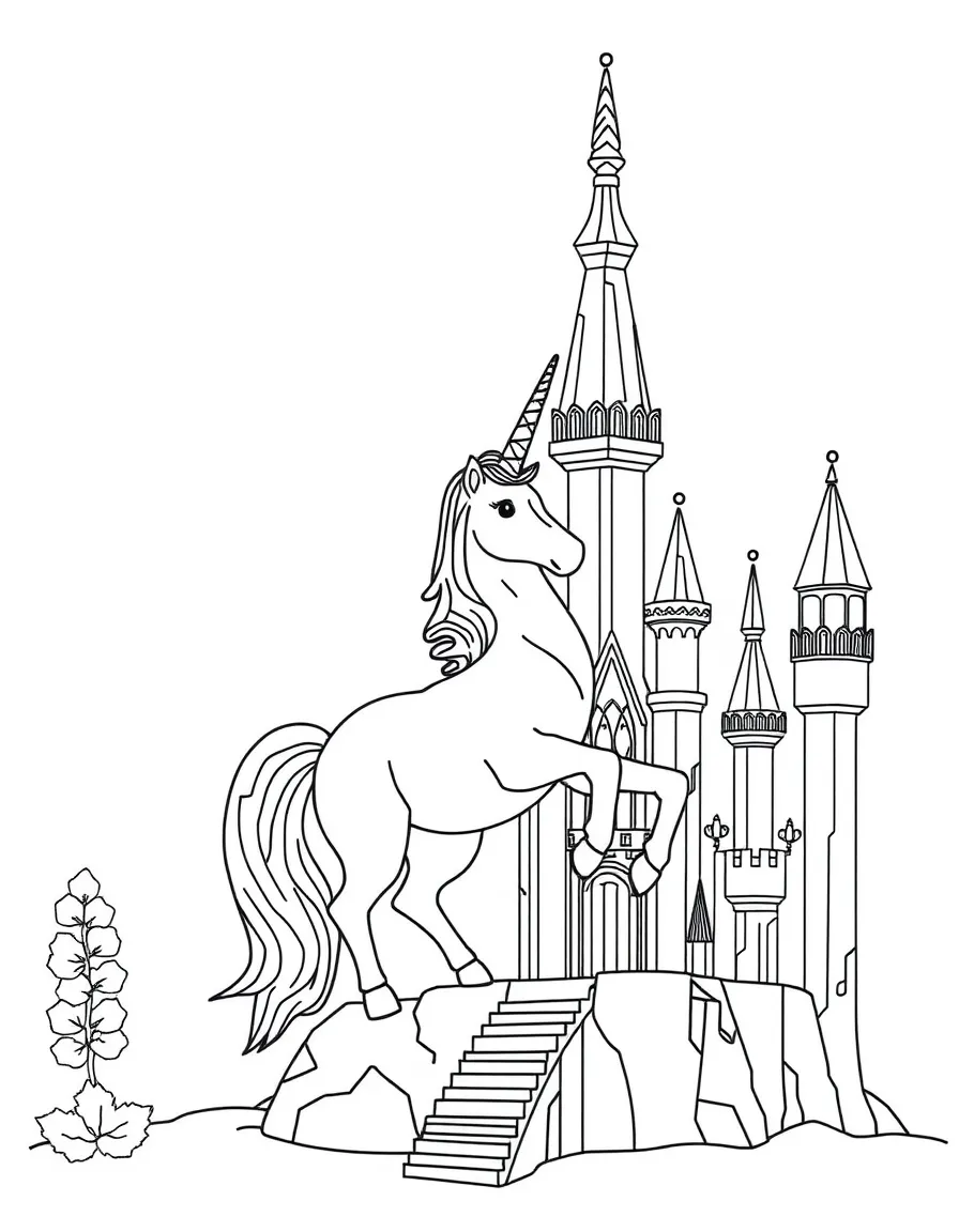 Unicorn architect building a crystal castle