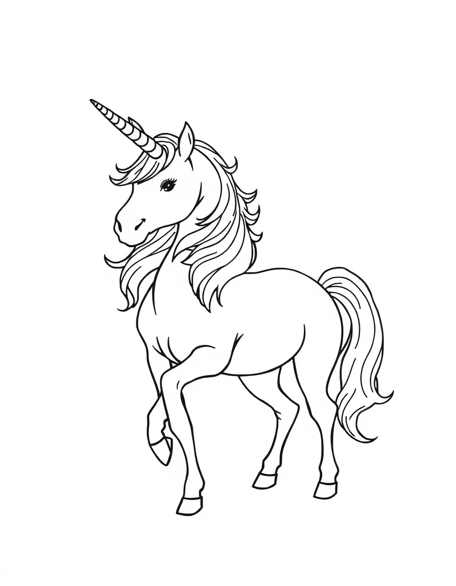 Unicorn showing color spectrum in prismatic design