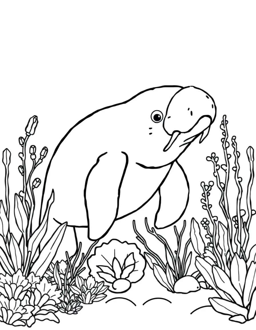 A manatee gardener tending to underwater plant beds