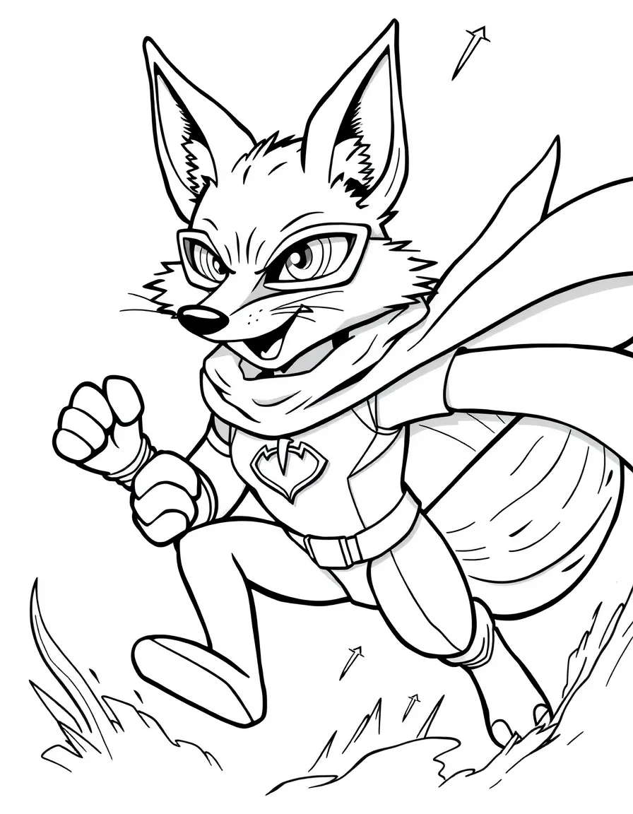A fox superhero with super speed and cunning