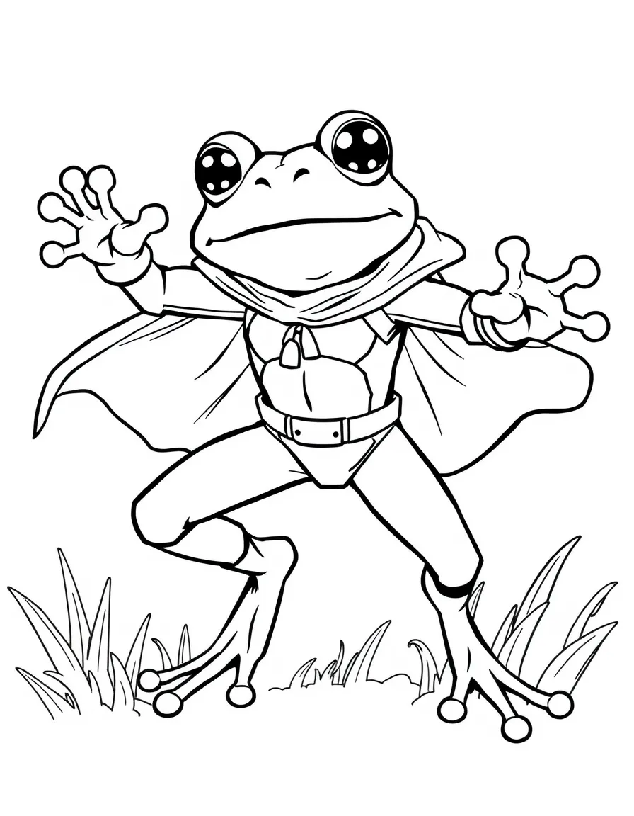 A frog superhero with amazing leaping abilities