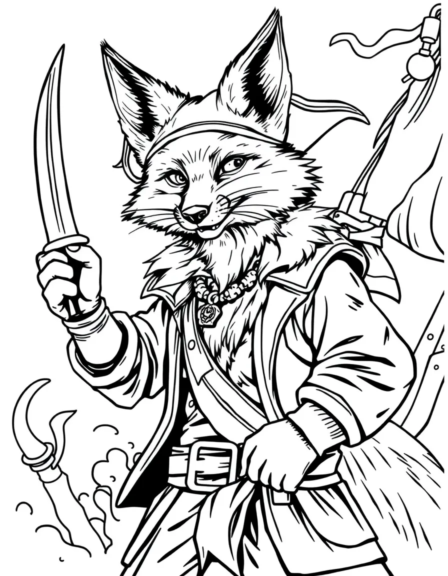 A fox pirate outsmarting rival crews
