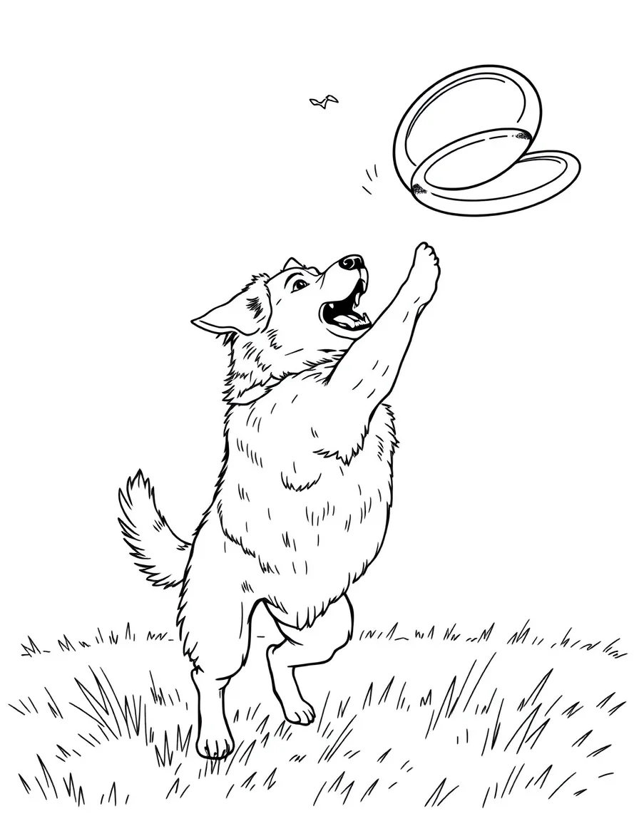A dog catching frisbees in a championship