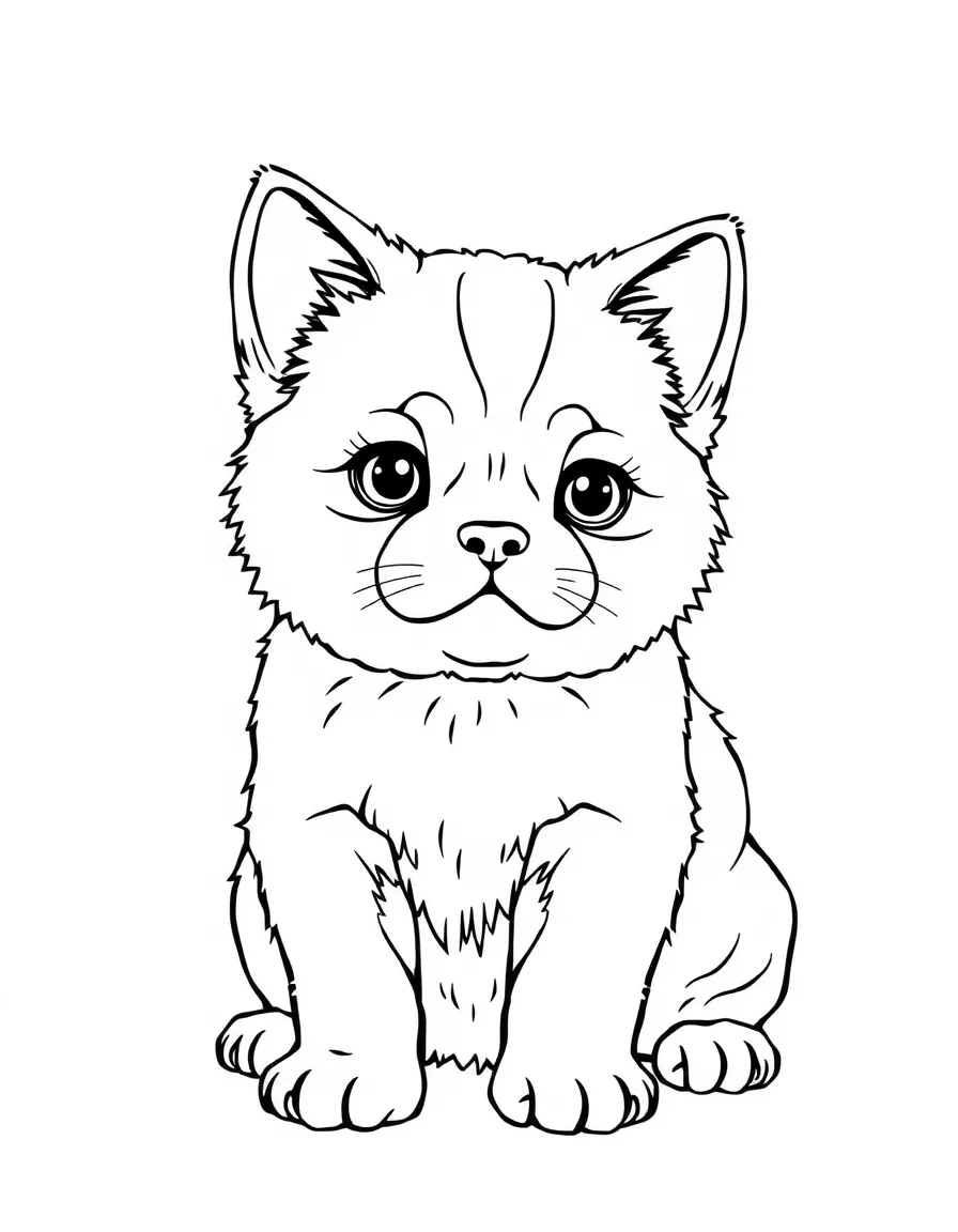 A Scottish Fold with its characteristic folded ears