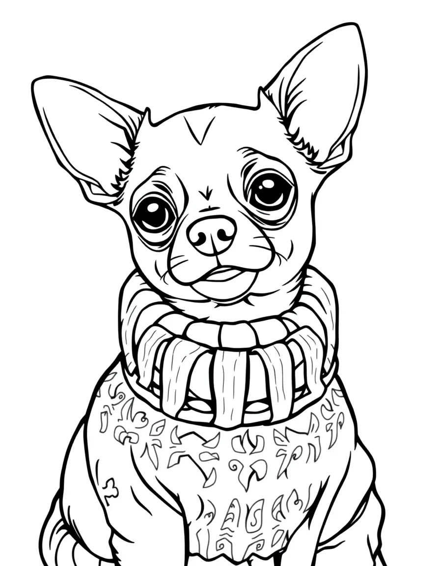 A small Chihuahua in a cozy sweater