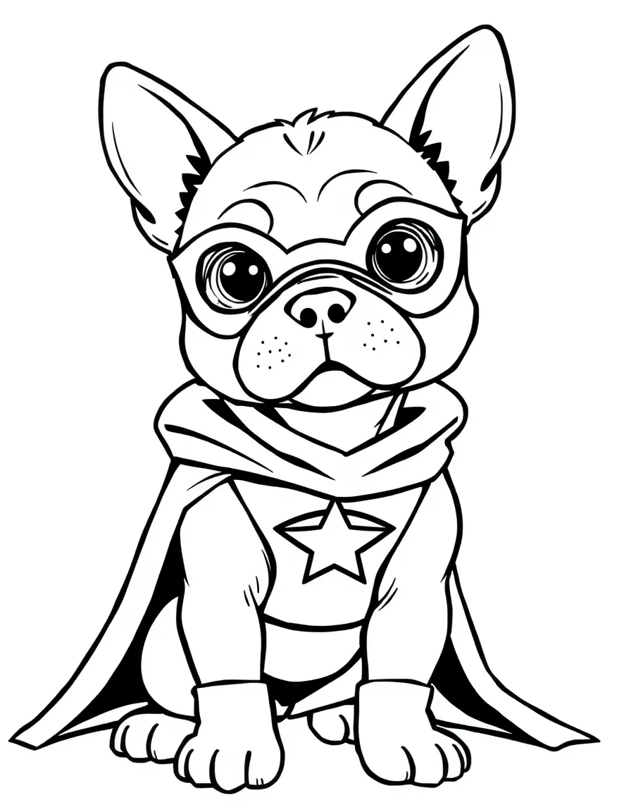 A dog dressed as a superhero