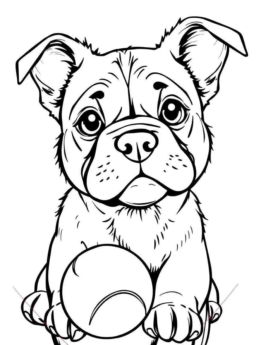 A dog with a tennis ball collection