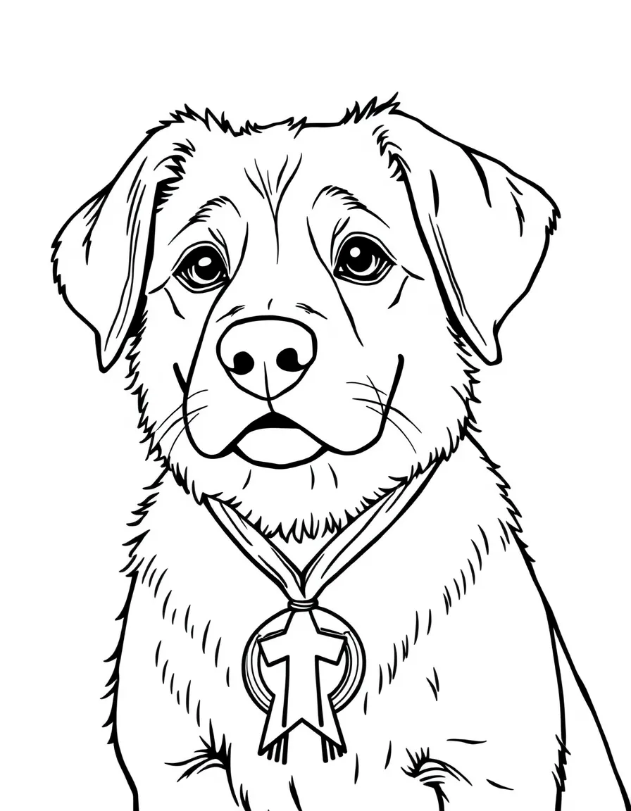 A dog with a first-place medal