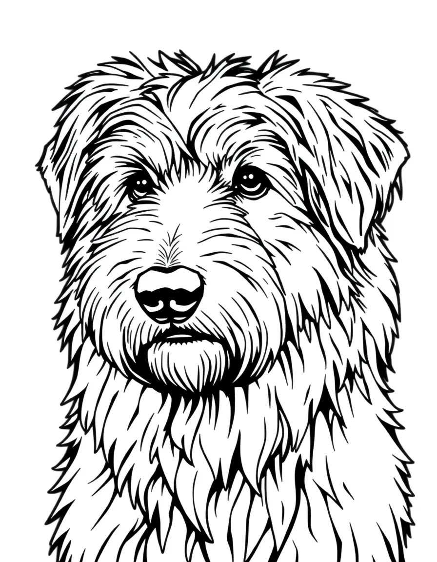 A Sheepdog with its shaggy coat and intelligent eyes