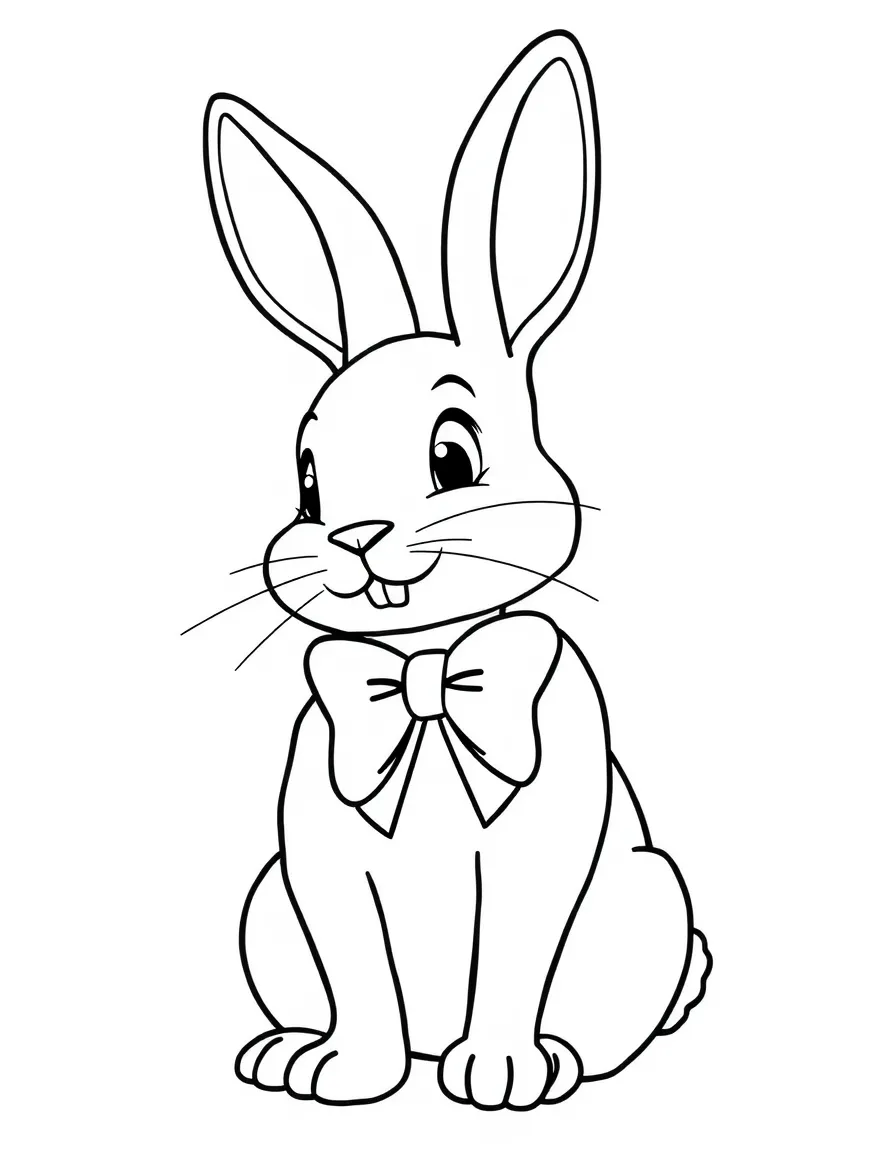 A rabbit with a bow tie