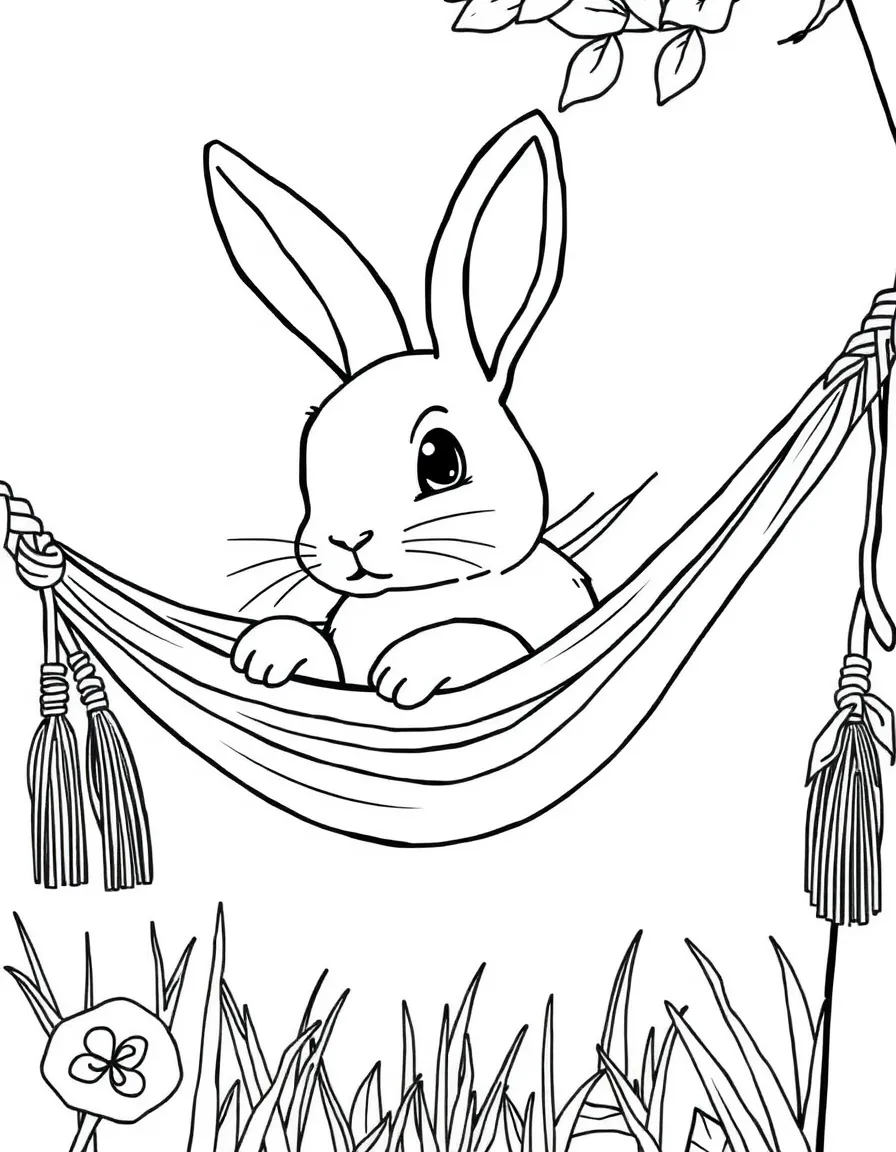 A rabbit in a hammock