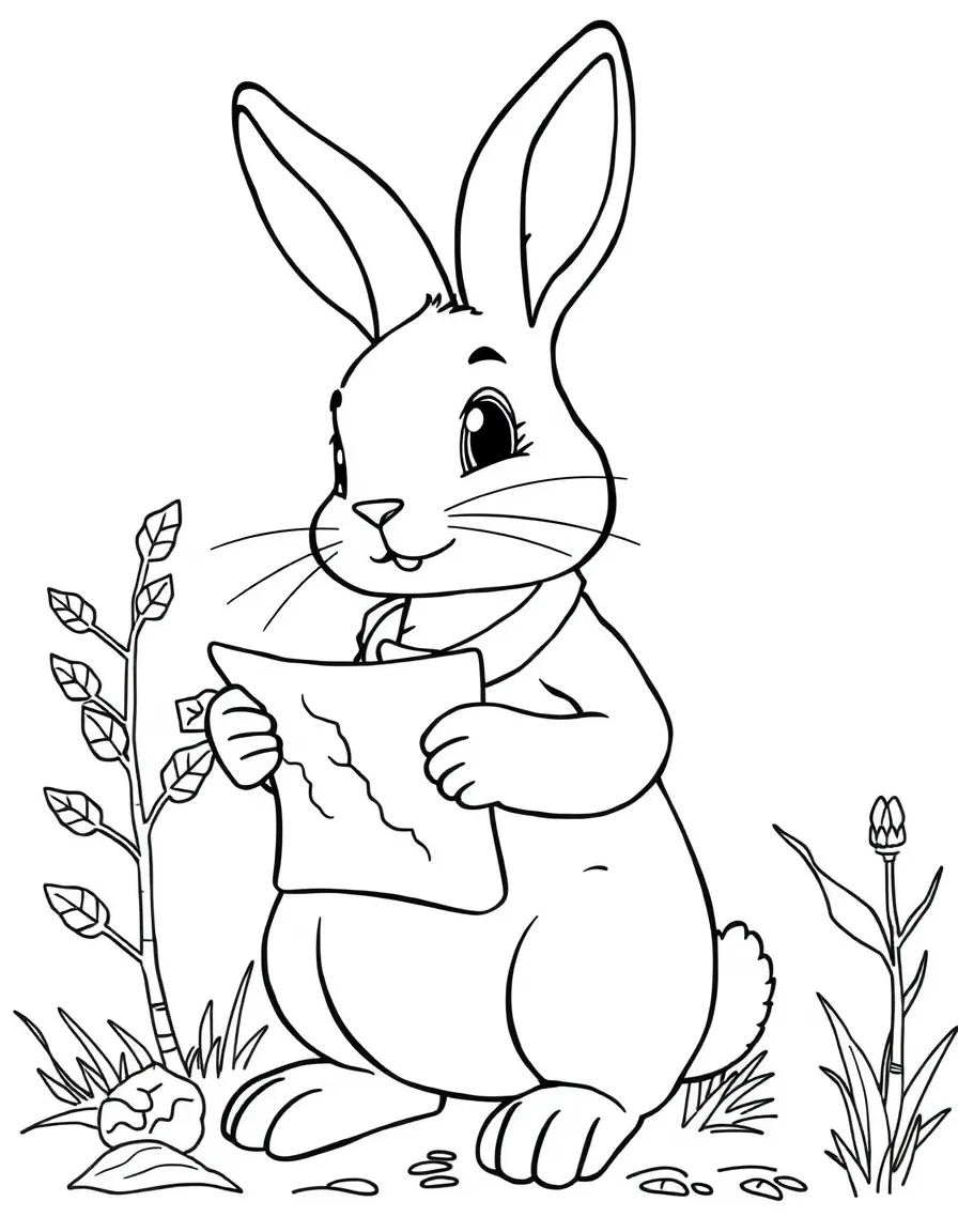 A rabbit with a treasure map