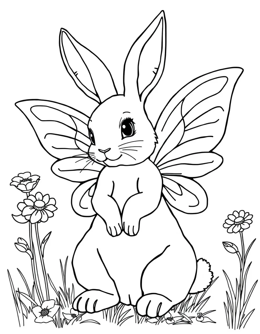 A rabbit fairy with wings