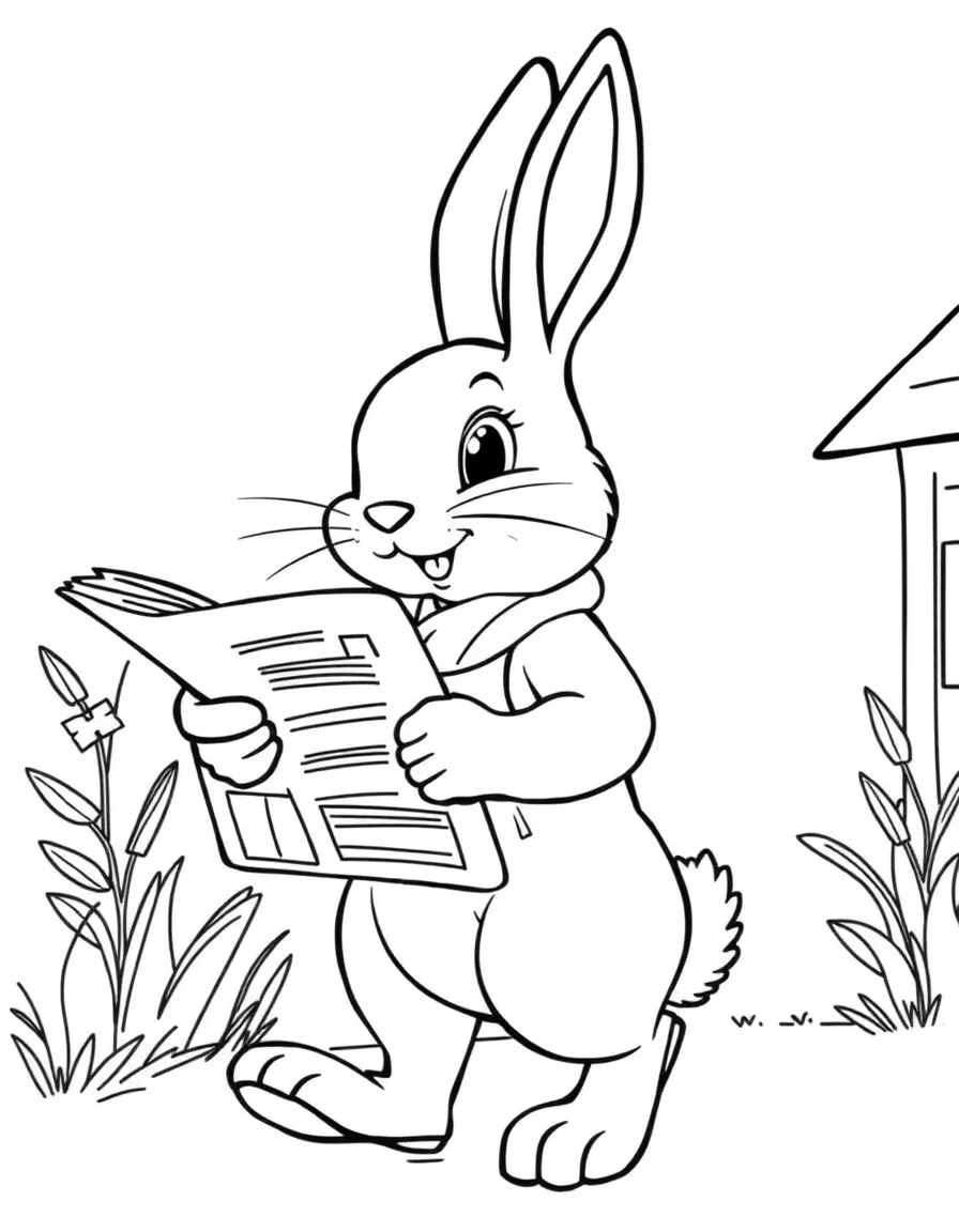 A rabbit delivering newspapers
