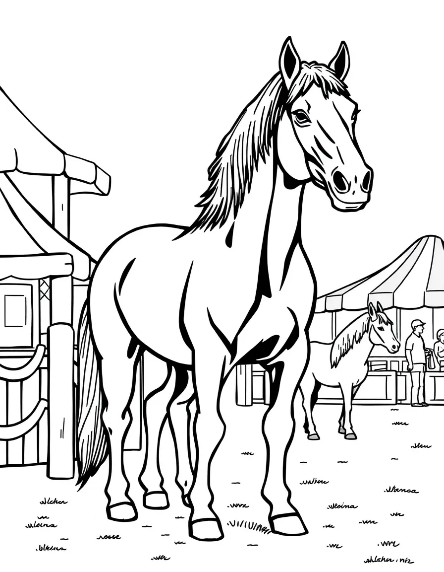 A horse at a county fair