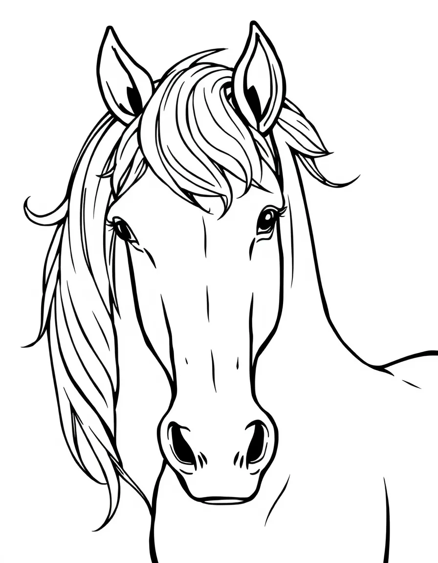 A horse with glitter in its mane