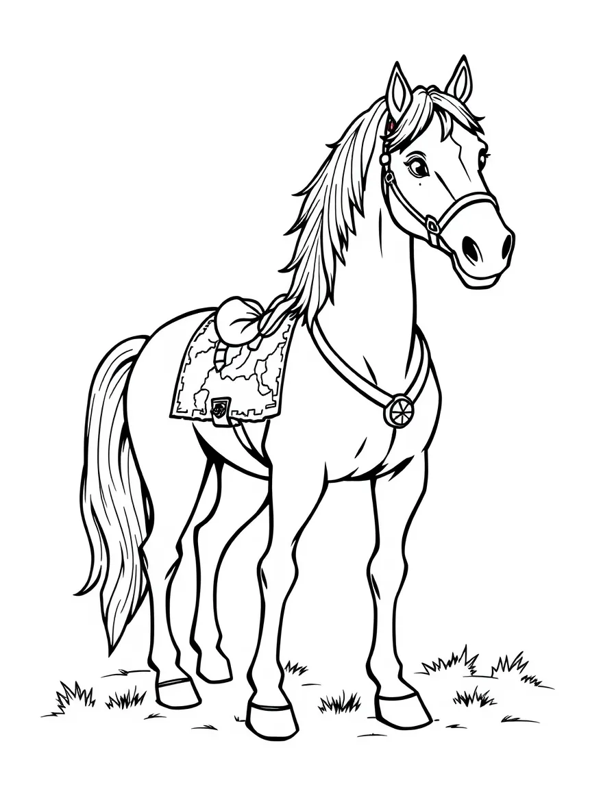 A horse with a treasure map