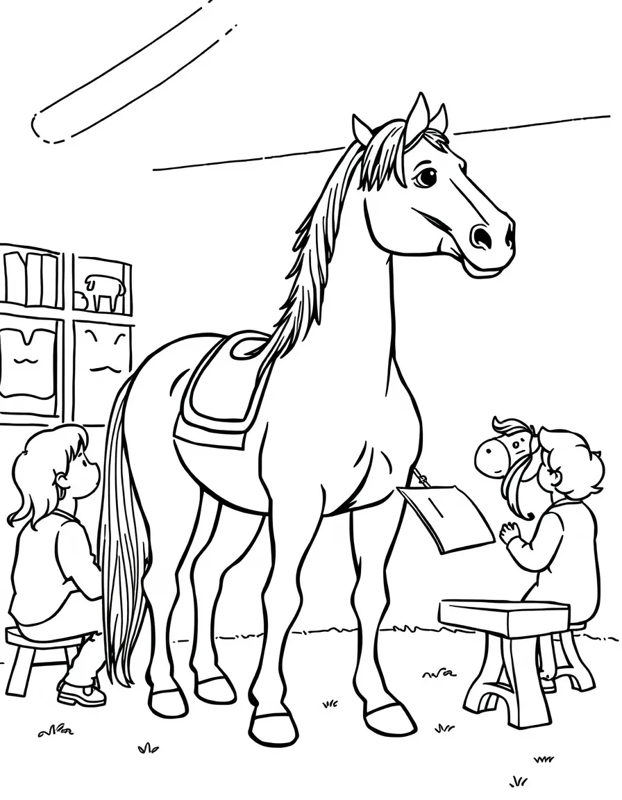 A horse teaching a class
