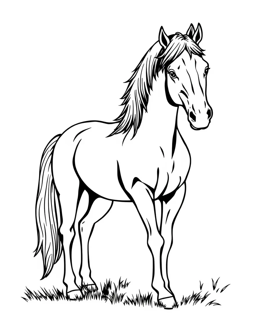 A horse painting a picture