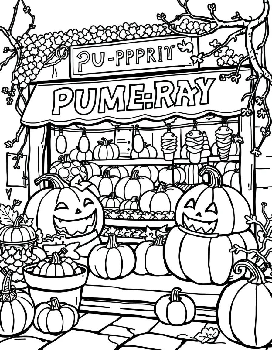 A bakery run by pumpkins selling pumpkin treats
