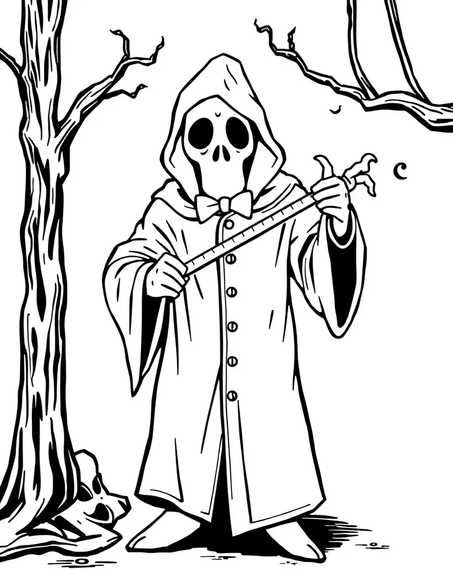 A ghost tailor measuring spirits for new appearances
