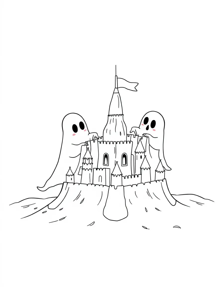 Ghosts building sandcastles that defy gravity