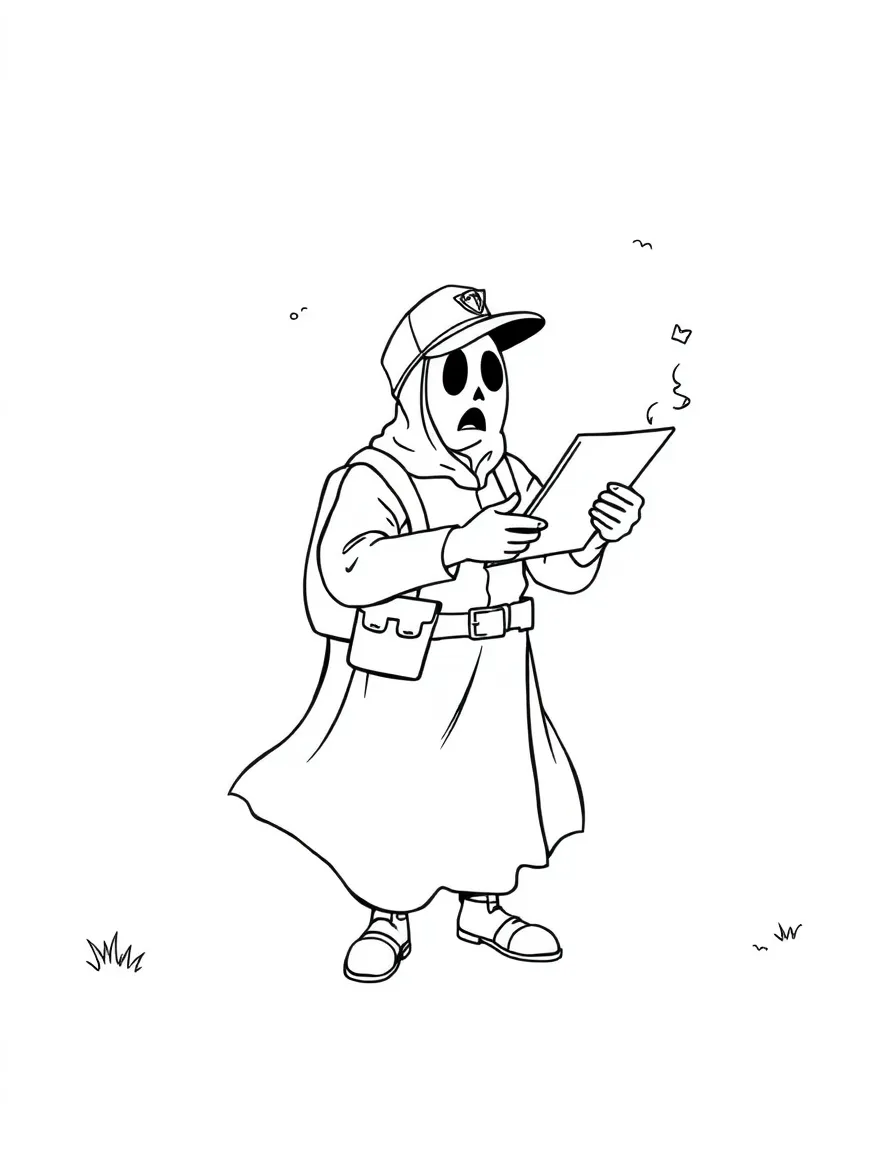 A ghost mailman delivering messages between worlds