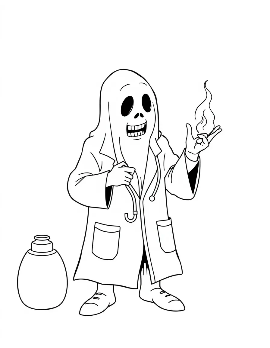 A ghost doctor treating ailments of the spirit