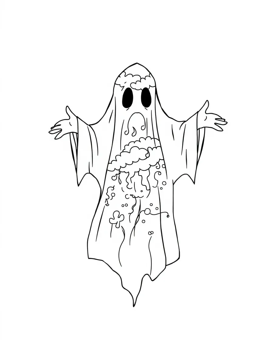 A ghost whose body reveals changing weather patterns