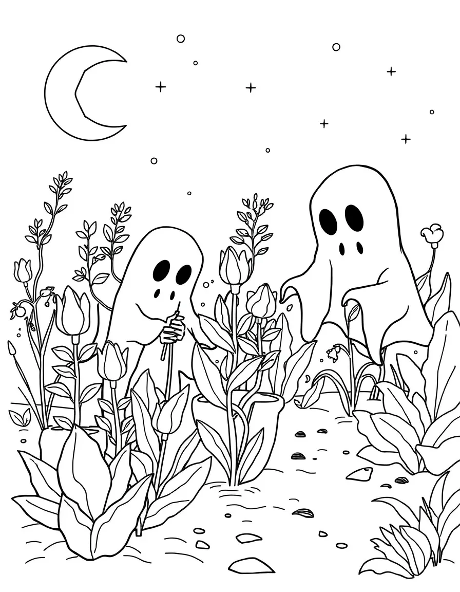 Ghost gardeners growing plants that only bloom at night
