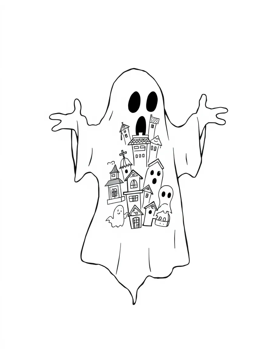 A ghost whose form contains miniature ghost stories