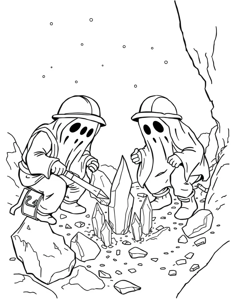 Ghost miners digging for crystals that capture memories