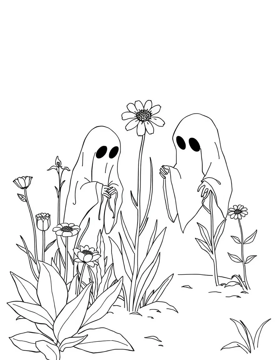Ghost gardeners growing flowers that bloom backwards in time