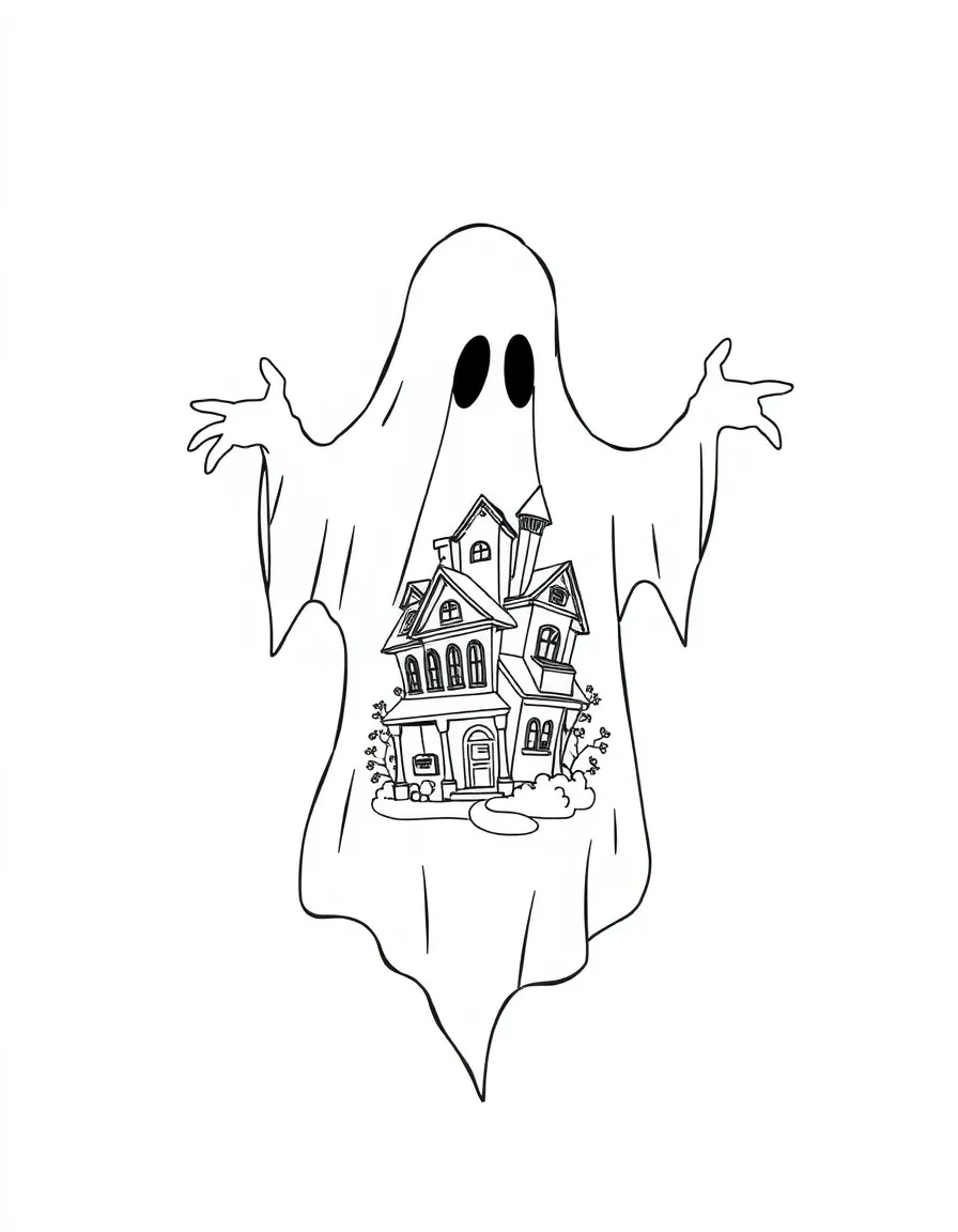 A ghost whose body contains a miniature version of their home