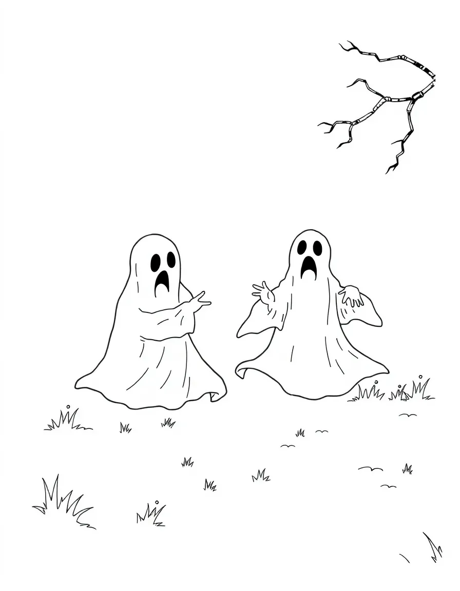 Ghosts playing tag where "it" becomes temporarily visible