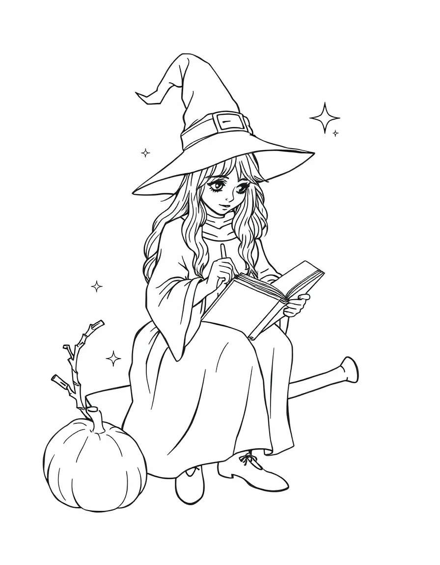 A witch keeping a journal of magical discoveries