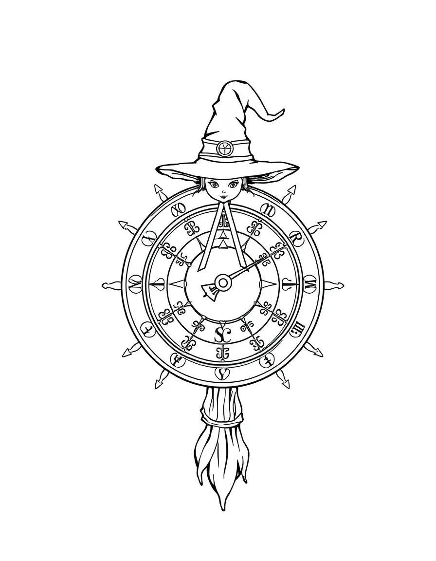 A witch's sundial that tells time by moonlight