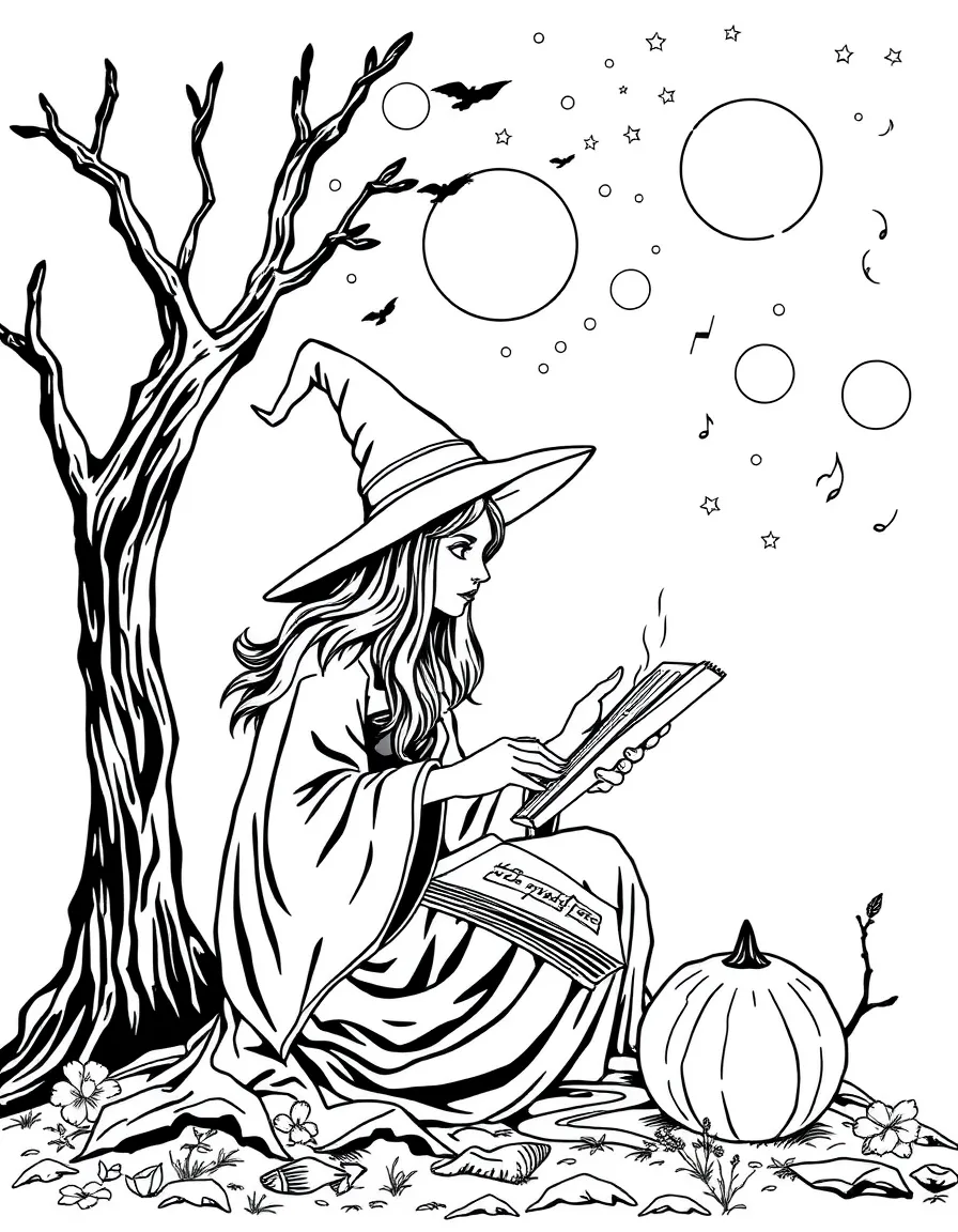 A witch studying the music of the spheres