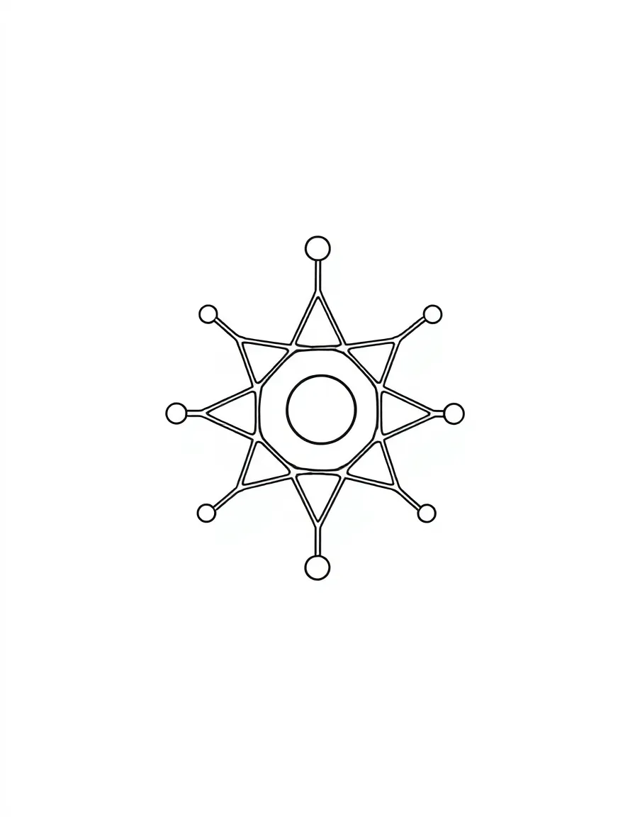 A bromine atom with its electron configuration