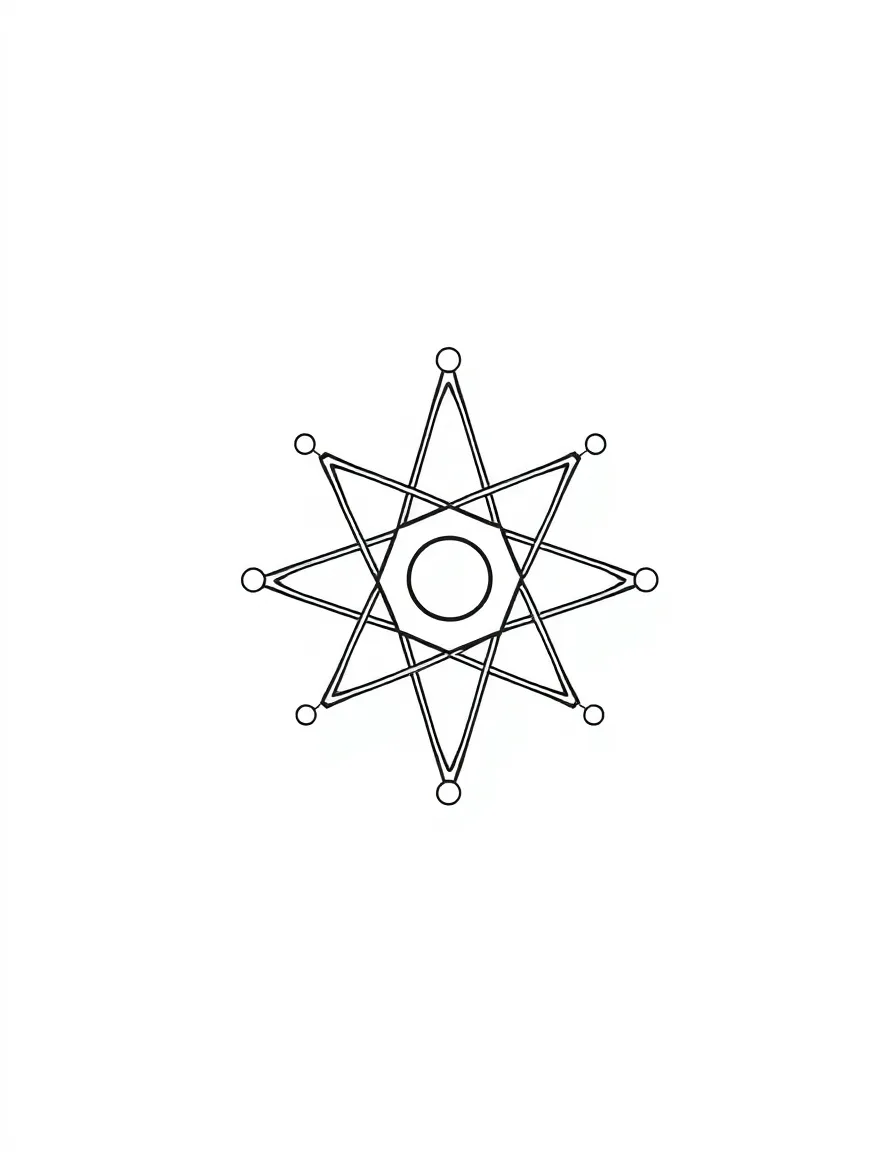 A thorium atom with its electron configuration