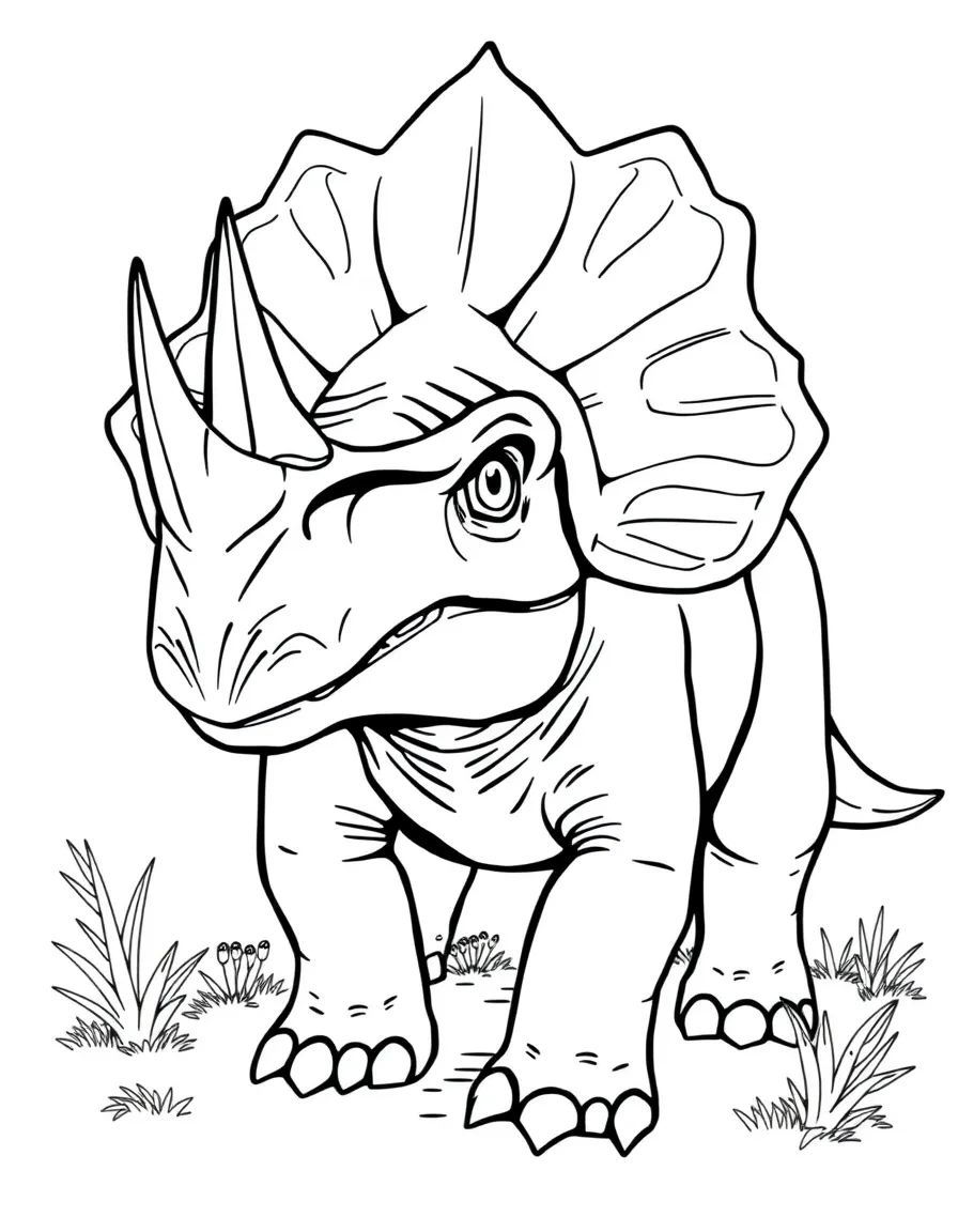 A Pachyrhinosaurus with its thick nasal boss instead of horns