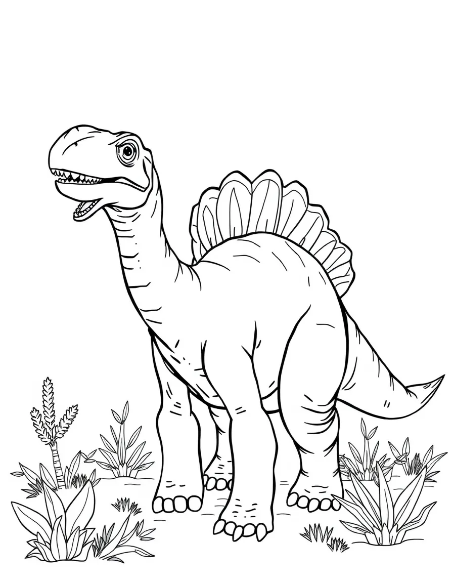 A Lambeosaurus with its hollow head crest calling to its herd