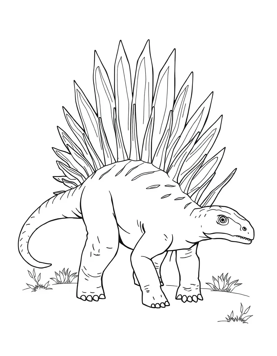 A Hypacrosaurus with its tall neural spines forming a sail-like structure