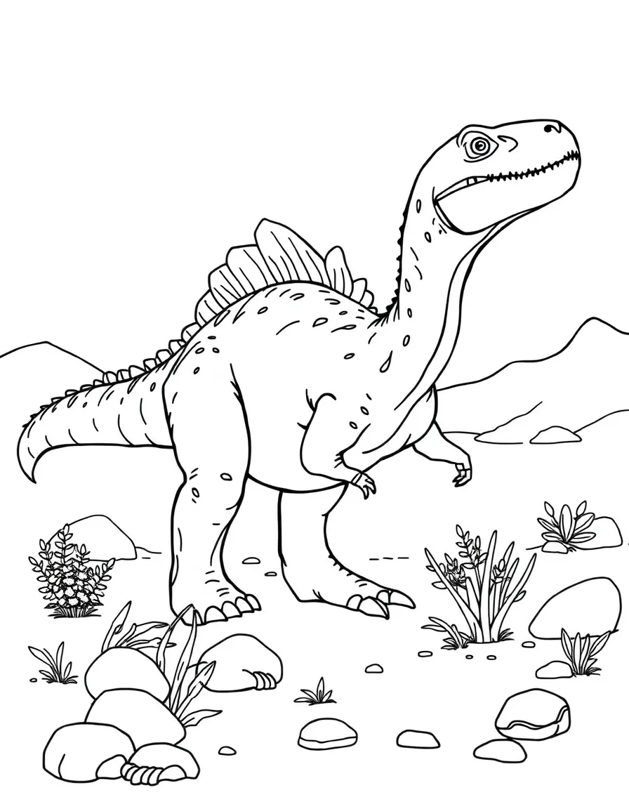 A Leaellynasaura, a polar dinosaur, foraging during the Antarctic summer
