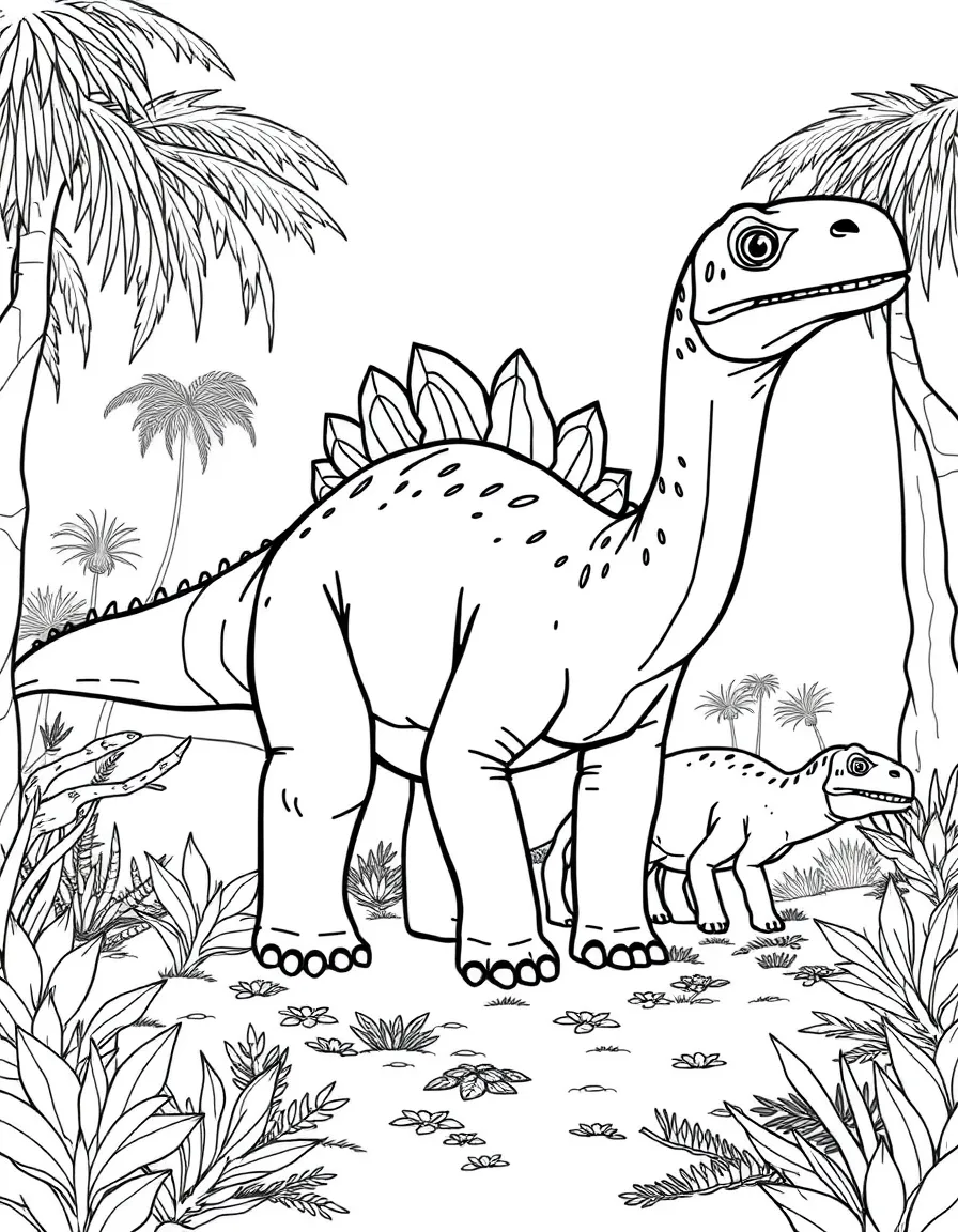 A Zhuchengosaurus, a large hadrosaur, in a herd