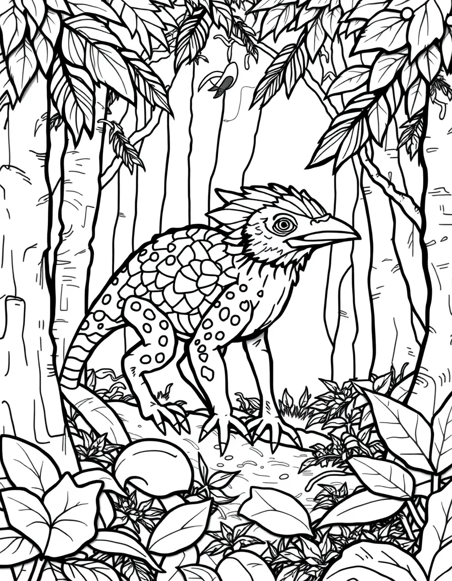 A Zalmoxes, a small ornithopod, foraging in a forest