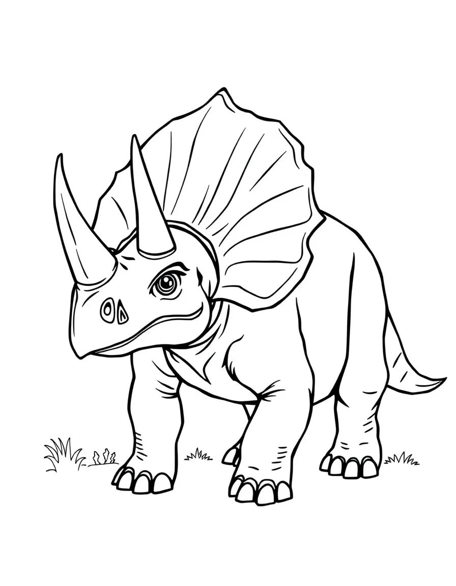 A Albertaceratops with its modest horns and frill in a defensive stance